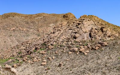 Boulders on the side of a hill in Castner Range NM
