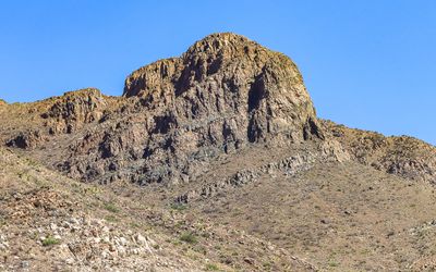 Prominent mountain top in Castner Range NM
