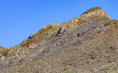 Layered rock mountaintop in Castner Range NM