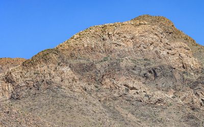 Stratified rock layers on a mountain in Castner Range NM