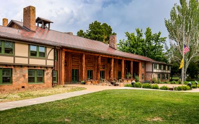 The Fuller Lodge, used to accommodate Los Alamos scientists and visitors, in Manhattan Project NHP