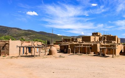 One of two main buildings in Taos Pueblo