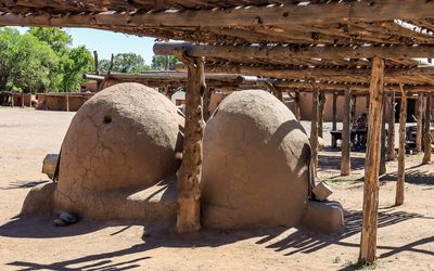 Hornos, pueblo ovens, in Taos Pueblo