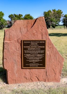 Historic Landmark dedication plaque in Amache NHS