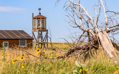 Block 12 H Barracks and Guard Tower in Amache NHS