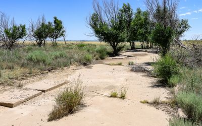 Block 9 L barracks foundation in Amache NHS