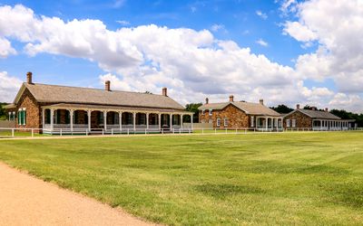 Officer row housing in Fort Larned NHS