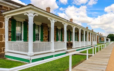 Officer’s Row housing in Fort Larned NHS