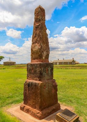 Monument erected in 1867 to honor the soldiers who lost their lives at Fort Larned NHS