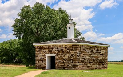 Blockhouse, used for defense and to keep prisoners, in Fort Larned NHS