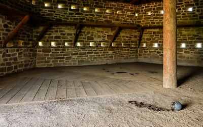 Ball and chain in the Blockhouse in Fort Larned NHS