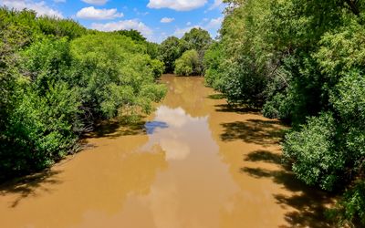 The Pawnee River which flows next to Fort Larned NHS