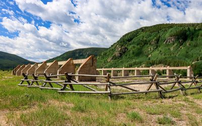 Camp Field House ruins in Camp Hale NM