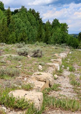 Division Headquarters ruins in Camp Hale NM