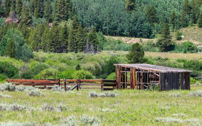 Wooden structure erected after the camp closed in Camp Hale NM