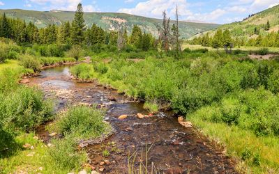 The Eagle River in the southern portion of the camp in Camp Hale NM