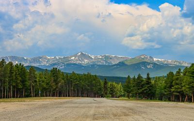 View of the Rocky Mountains from the Cooper ski site in Camp Hale NM
