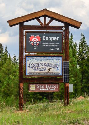 Cooper ski, home of the 10th Mountain Division training site, in Camp Hale NM