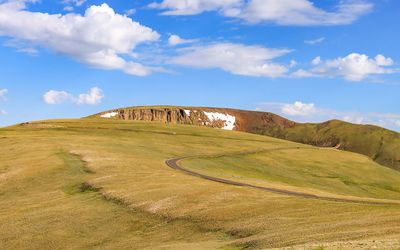 The Trail Ridge Road snakes through the tundra in Rocky Mountain NP