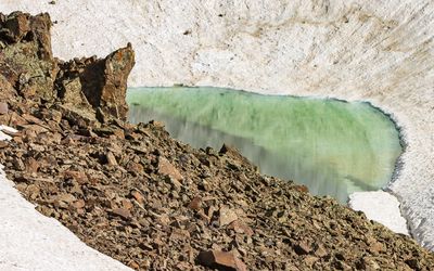 Ice pond below the Lava Cliffs in Rocky Mountain NP