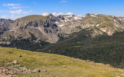 Tundra and the Alpine ecosystem along the Trail Ridge Road in Rocky Mountain NP