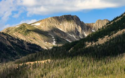 Clouds over Green Knoll in the Never Summer Mountains in Rocky Mountain NP