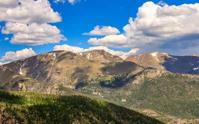 Mountains along the western portion of the Trail Ridge Road in Rocky Mountain NP