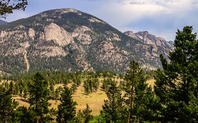Mountains along West Horseshoe Park in Rocky Mountain NP