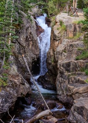 Chasm Falls along the Old Fall River Road in Rocky Mountain NP