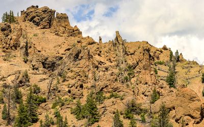 Volcanic formations in Shoshone National Forest