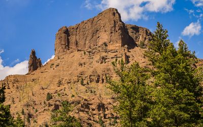 Volcanic rock mesa in Shoshone National Forest