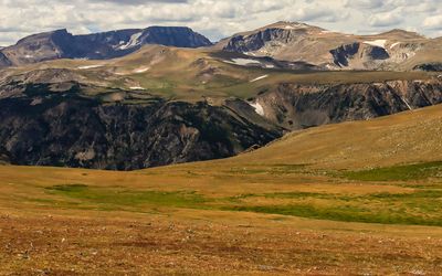 Spirit Mountain (12,283 ft) and Mt. Rearguard (12,204 ft) along the Beartooth Highway