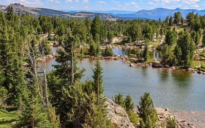 Small grouping of ponds along the Beartooth Highway
