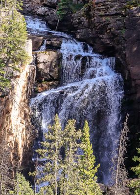 Beartooth Falls as seen along the Beartooth Highway