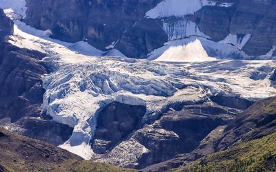 Glacial formation on a mountaintop in Jasper NP