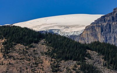 The Columbia Icefield from the park road in the Jasper NP Icefield