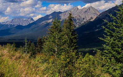 Mount Harkin (9,774 ft) with Mount Selkirk (9,610 ft) in the distance in Kootenay NP