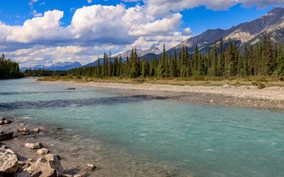 The turquoise-colored Kootenay River in Kootenay NP