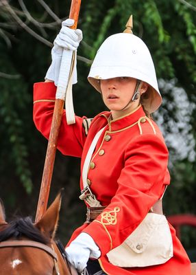 Member of the NWMP team in Fort Macleod
