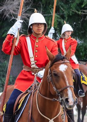 Beginning of the NWMP Musical Ride in Fort Macleod