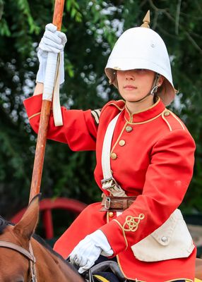 Member of the NWMP team exhibition in Fort Macleod