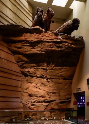 Interpretive Center Buffalo Jump display in Buffalo Jump WHS