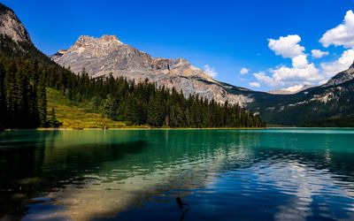 President Mountain with Emerald Lake in Yoho NP