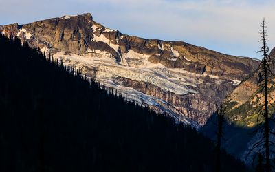 Sunlight on a glacier in Glacier NP