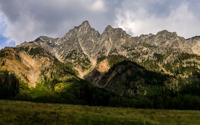 Jagged mountain peaks in Glacier NP