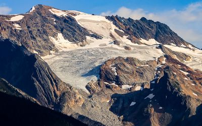 Closeup of Asulkan Glacier in Glacier NP