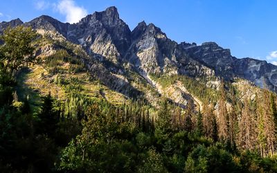 Rugged mountain peaks in Glacier NP