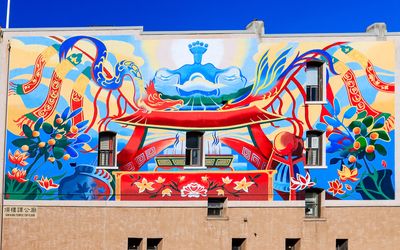 Mural in Chinatown in Victoria BC