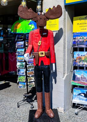 Canadian Royal Mounted Police moose in Victoria BC