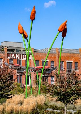 Sculpture near the Johnson Street Bridge in Victoria BC